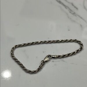 Silver Rope Chain Bracelet